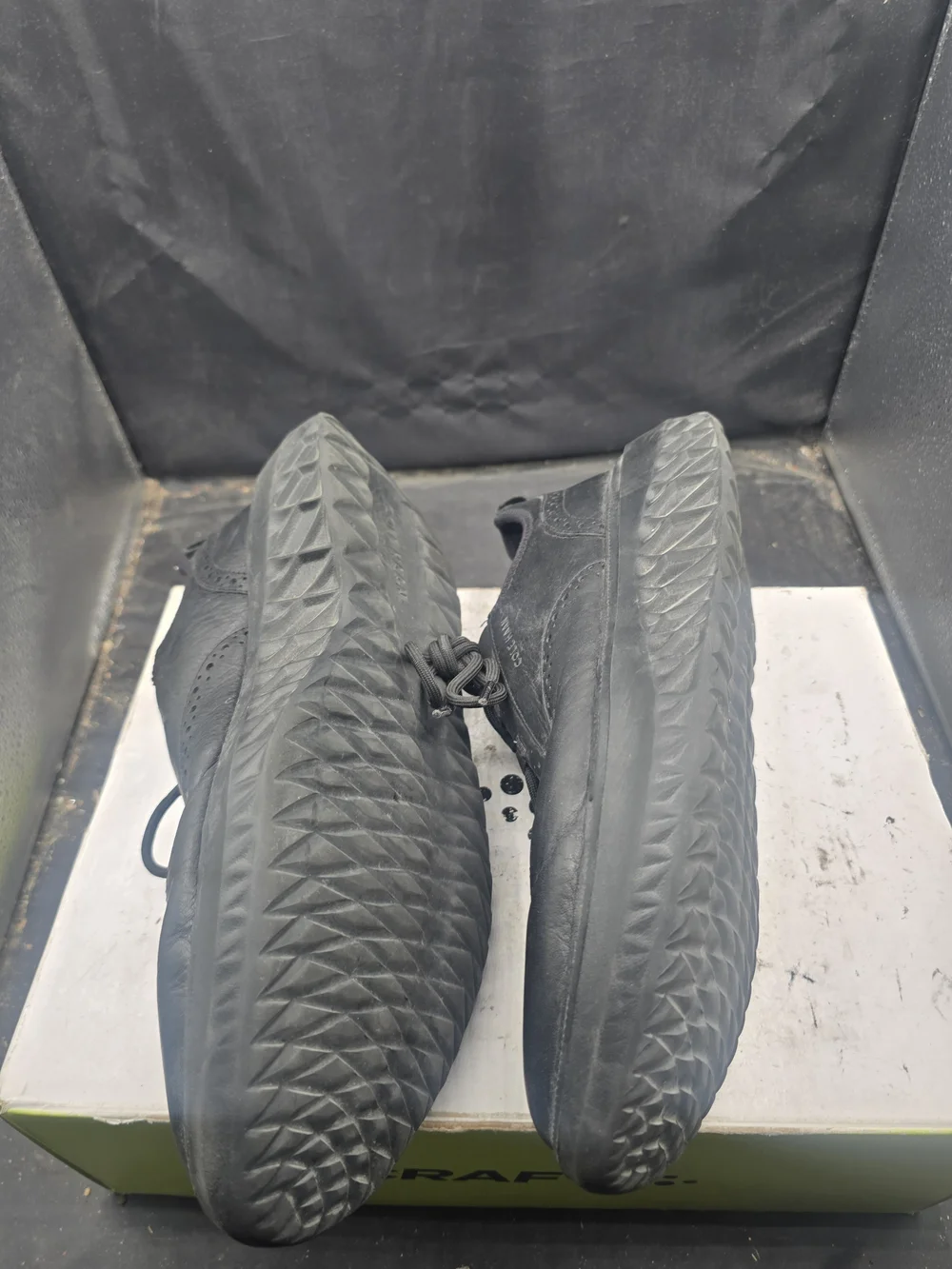 Cole Haan Black Leather Wingtip Oxfords
